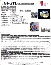 2.86/CT Natural Ceylonese Pukhraj with Govt Lab Certificate (4551)